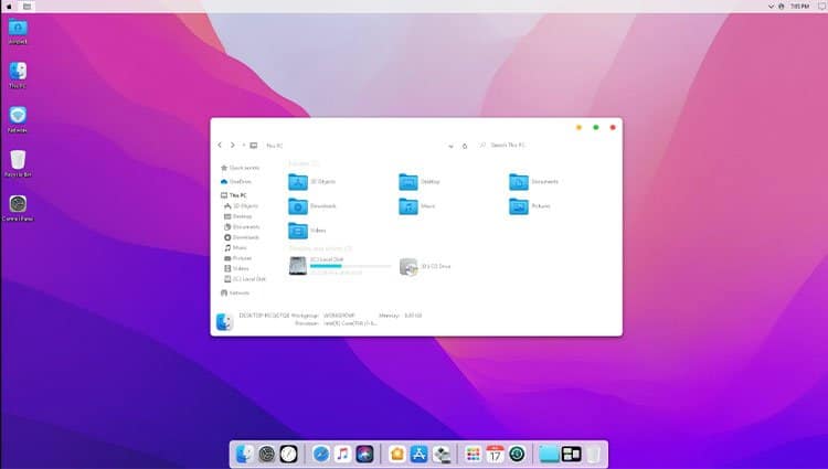 mac os taskbar for windows