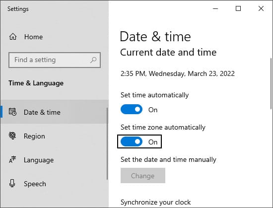 How To Set Date And Time Automatically