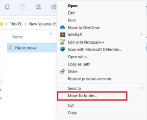 How To Move Files In Windows 11