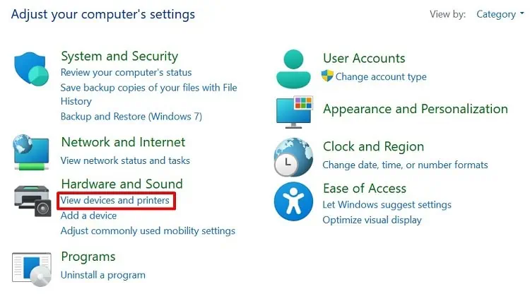 view-devices-and-printers