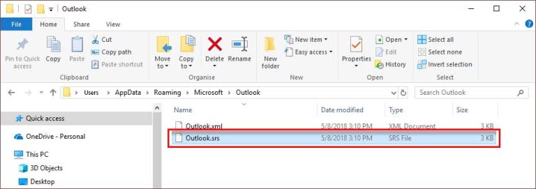 Outlook srs что это