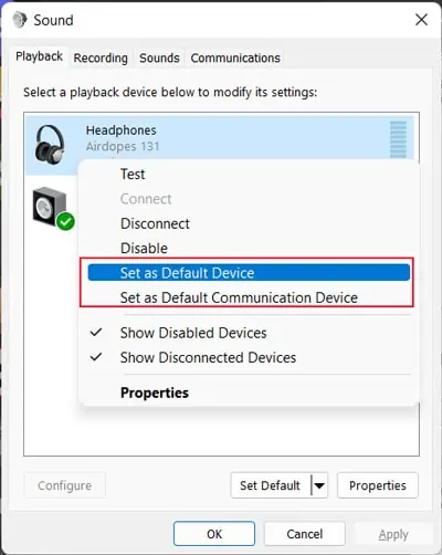 No sound from online bluetooth headphones windows 10