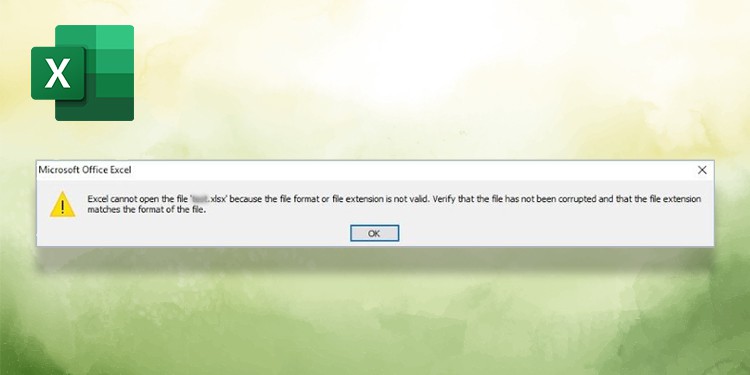 Fix Excel Cannot Open The File Because The File Format Or File 