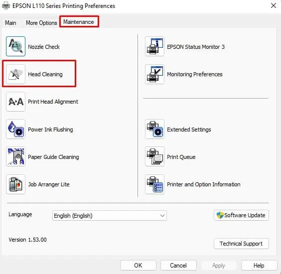 head-cleaning-option-in-epson-printer