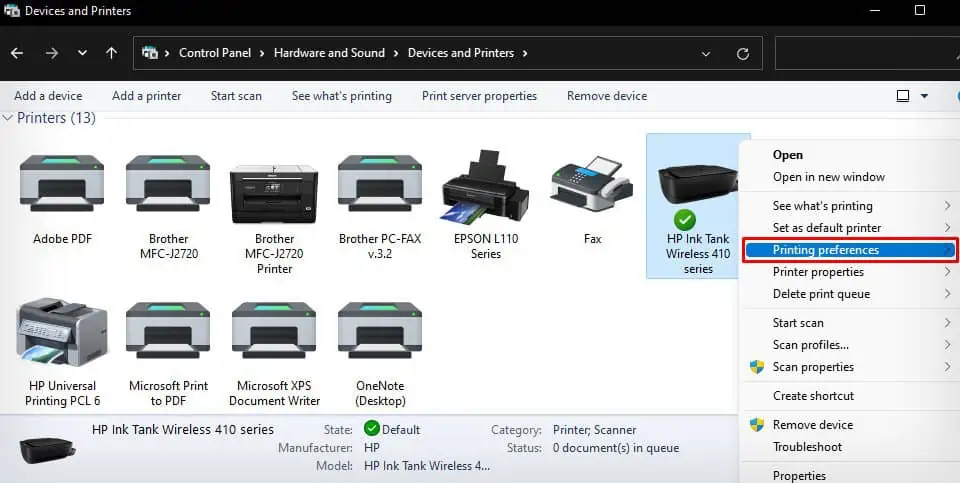 printing-preference-of-hp-printer