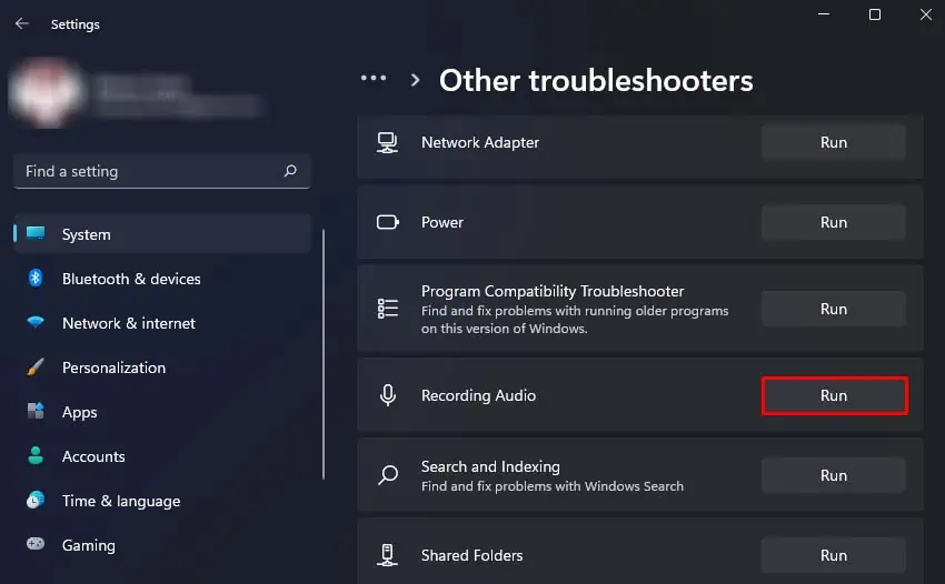 run-recording-audio-troubleshooter