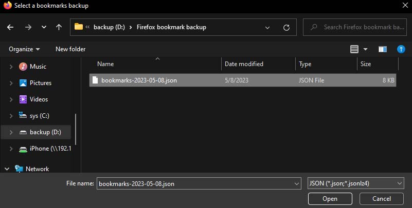 How To Backup Firefox Bookmarks