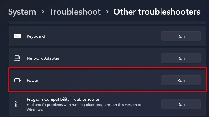 run-power-troubleshooter-lenovo-laptop-not-charging