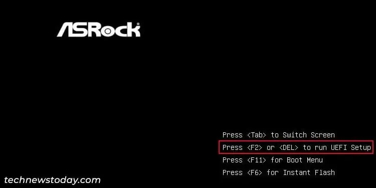 Press f2 or del to run setup. ASROCK Boot Screen. Lsrock Boot Screen. Secure Boot ASROCK.