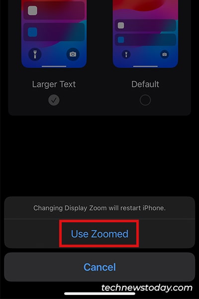 Use Zoomed Display iPhone