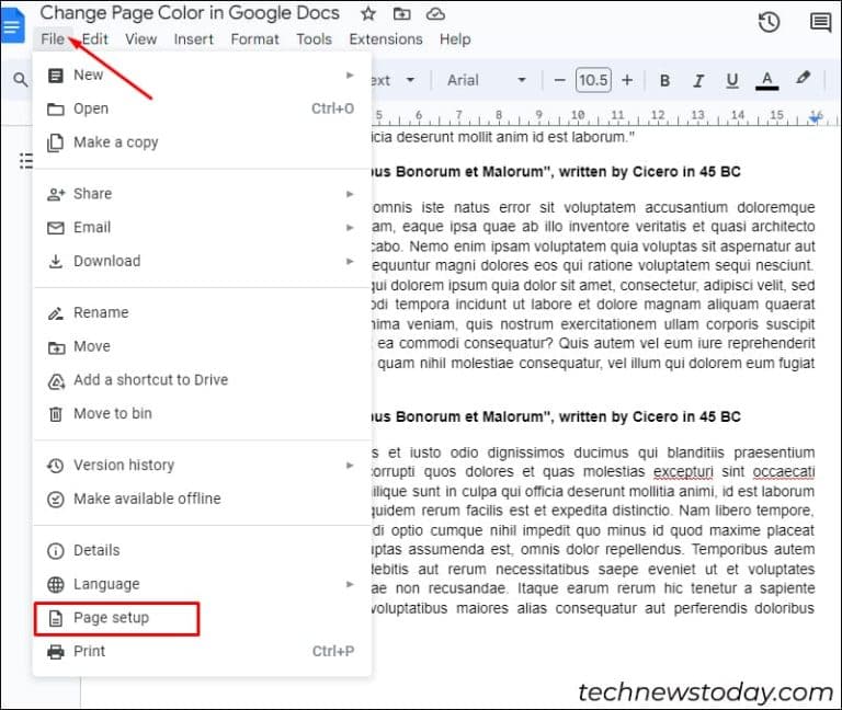 How To Change Page Color In Google Docs