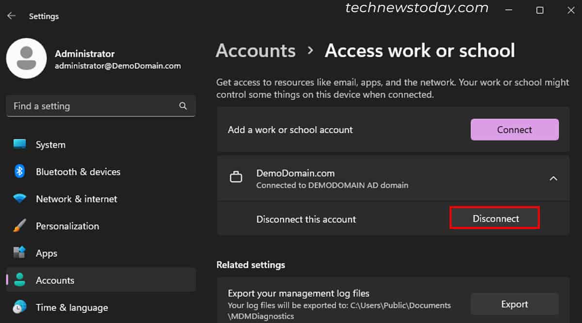 disconnect-active-directory-domain