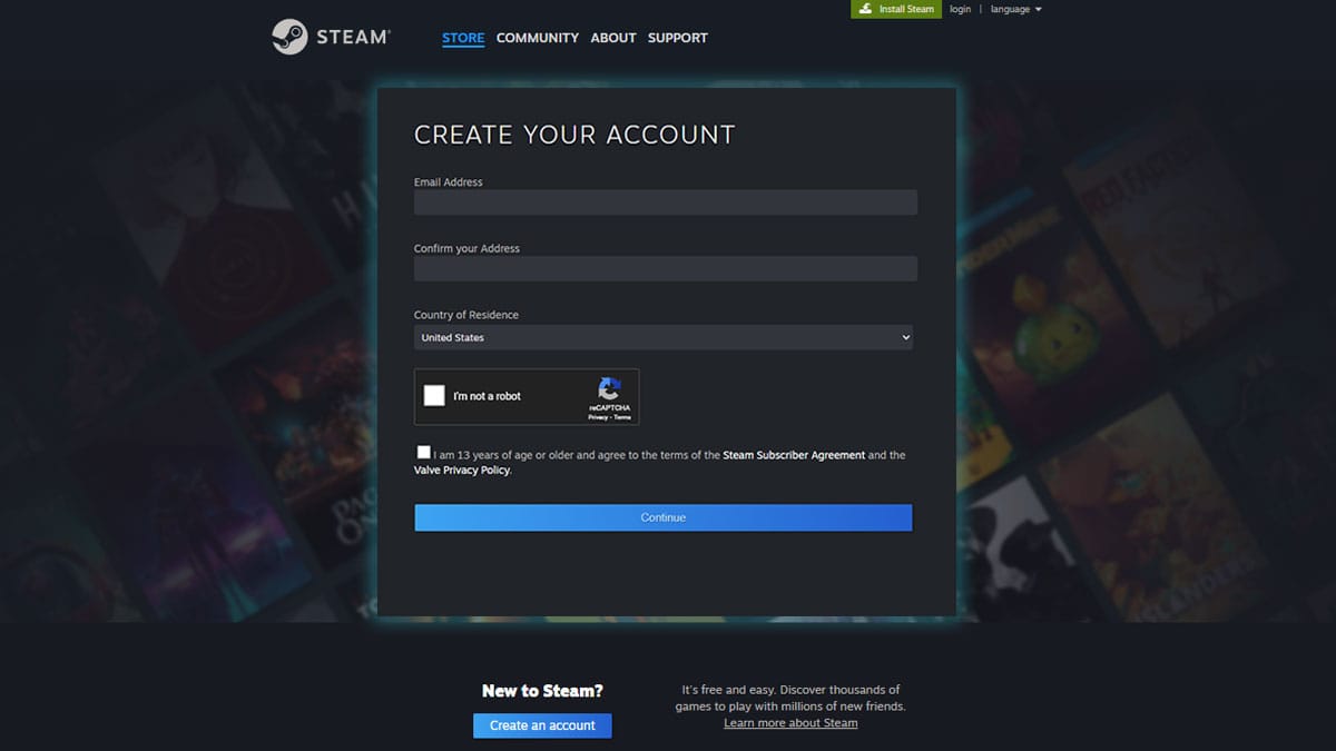 How To Make A Steam Account 
