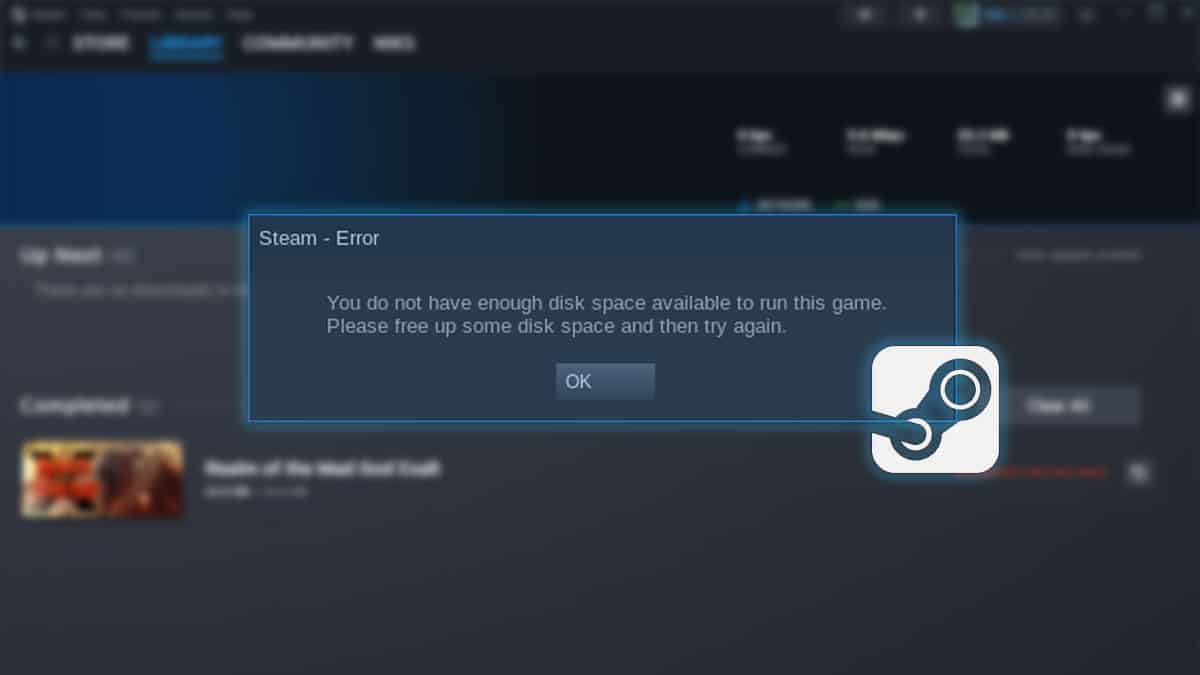 How To Fix Steam's 'Not Enough Disk Space' Error