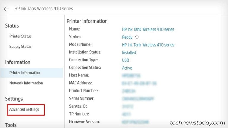 hp 4100 ip address configuration