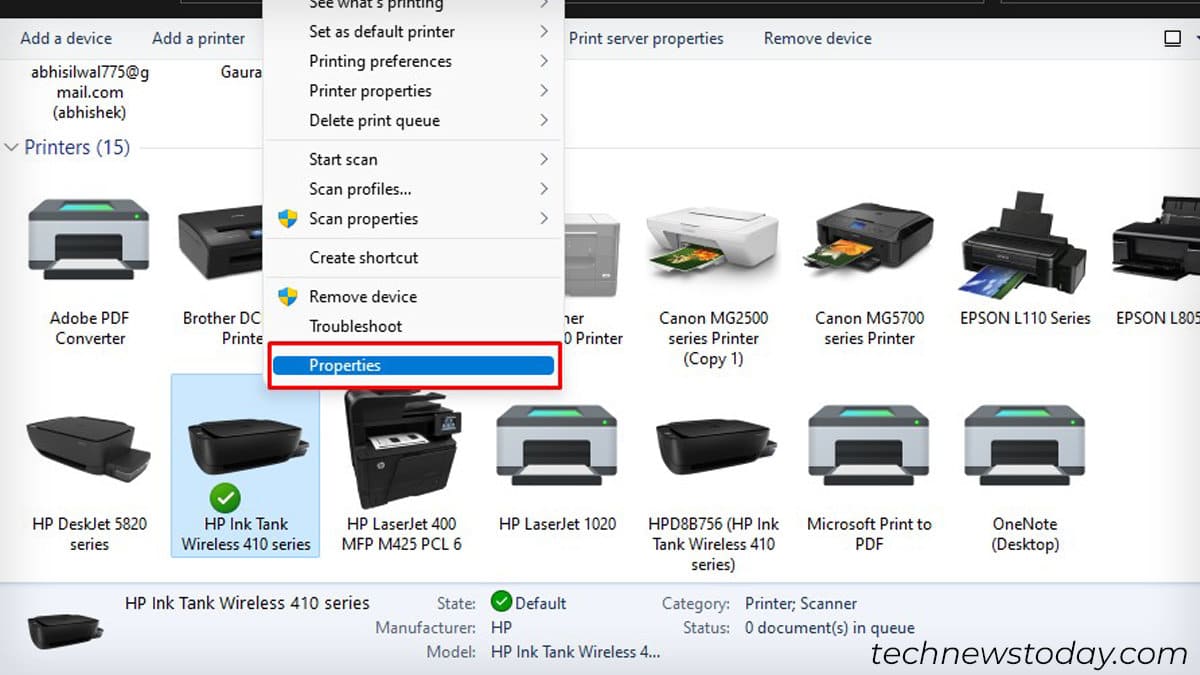 properties-of-hp-printer-in-control-panel