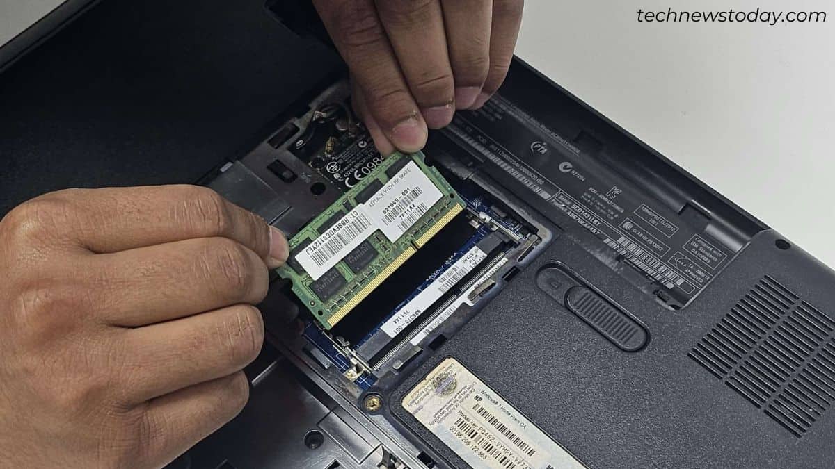removing ram stick from hp laptop