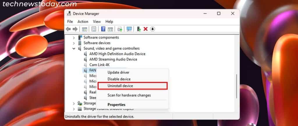 uninstall-audio-device-manager